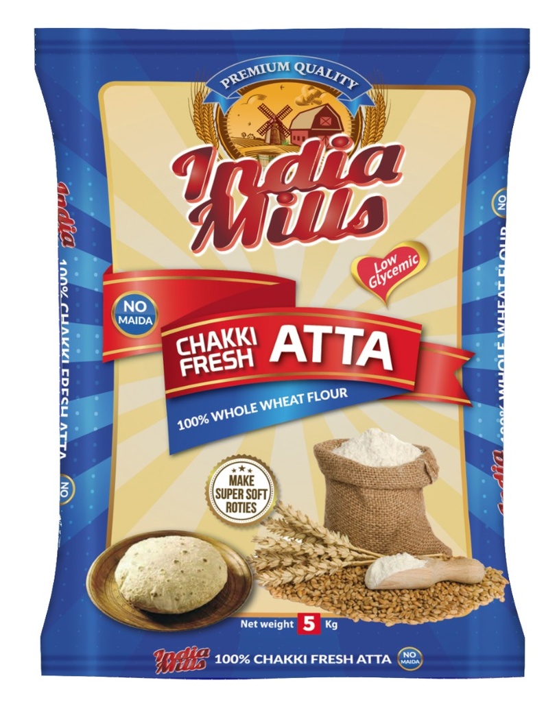 India Mills Chakki Fresh Atta (6X5Kg)