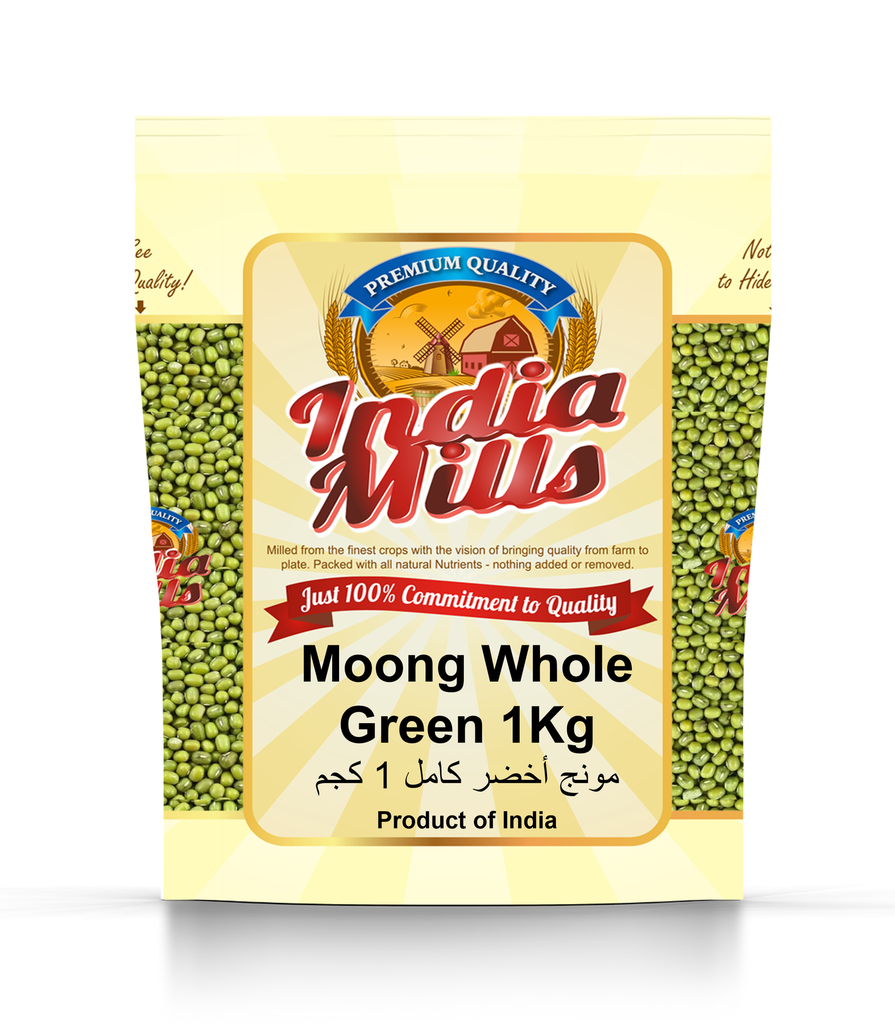 INDIA MILLS MOONG WHOLE GREEN (12X1KG)