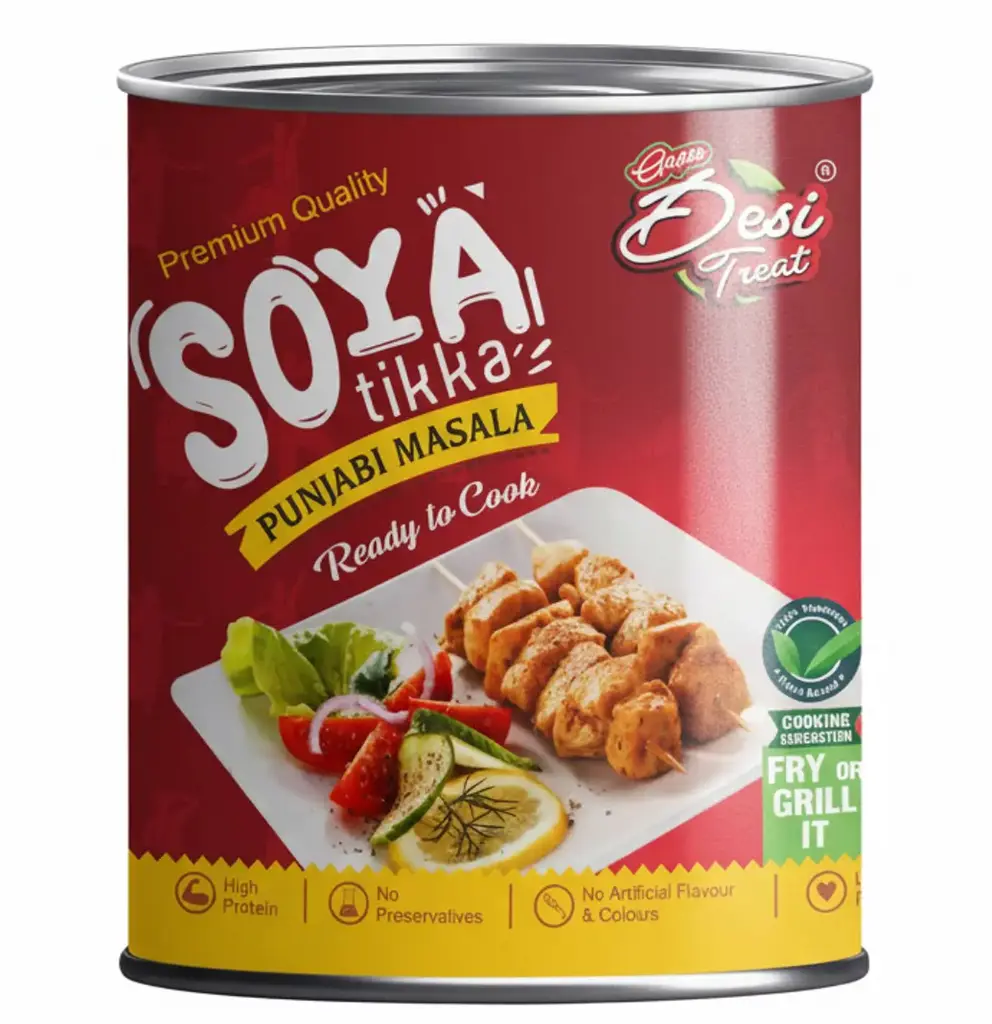 Desi Treat Soya Tikka - Punjabi Masala(12x800g)
