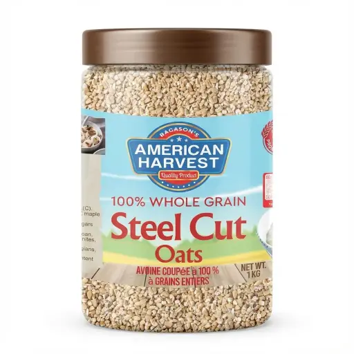 [AH-204] AH Steel Cut Oats (12x1kg) Jar