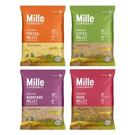 [MIL-11] Mille Grains: Millet 4pack (7x4x500g) Foxtail Millet, Little Millet, Kodo Millet and Banyard Millet